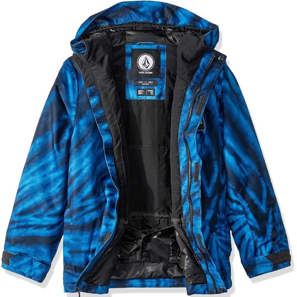 Volcom Boys' Big Ripley Insulated Relaxed Fit Snow Jacket, Blue